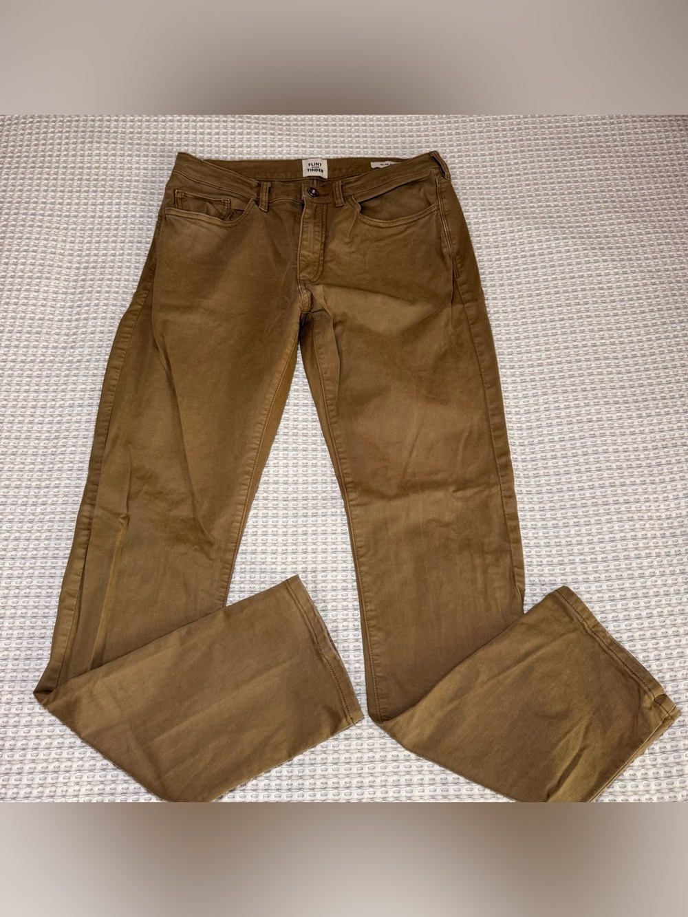 Flint And Tinder Pants Mens Size 31X32 Tan Chino Slim Fit Huckberry Casual